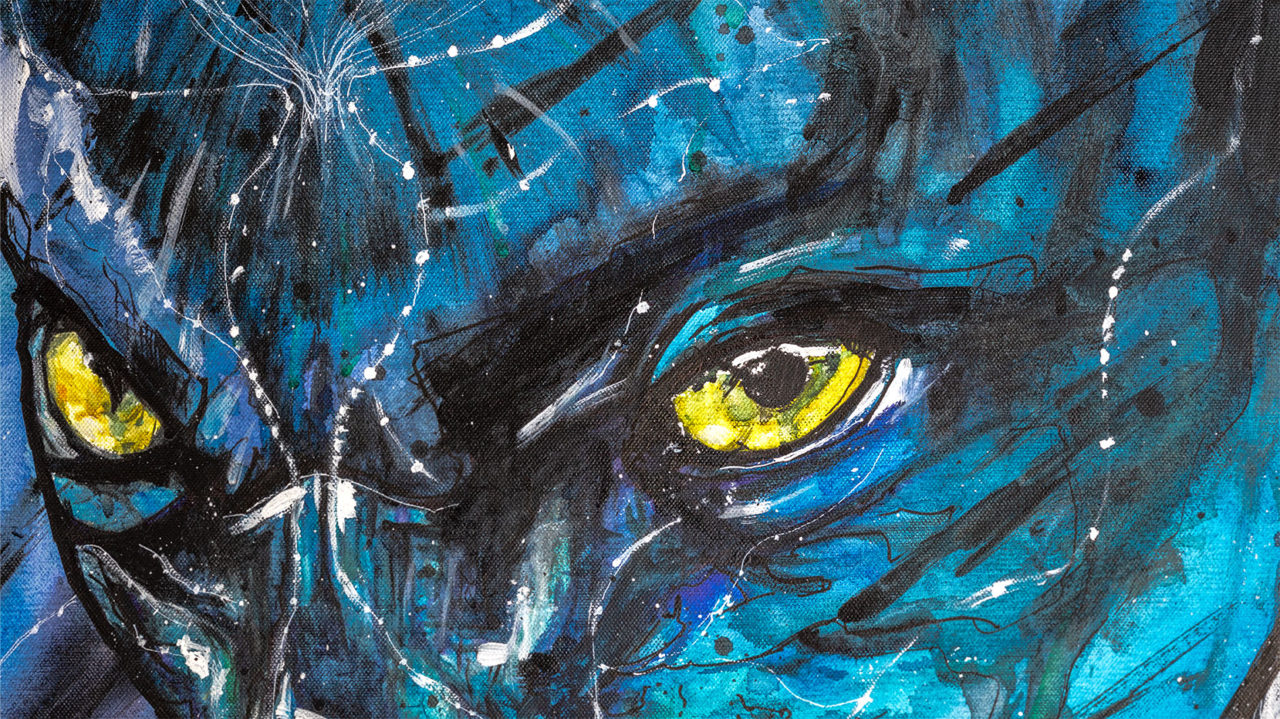 Omaticayas Na'vi - Zoom sur une partie du dessin