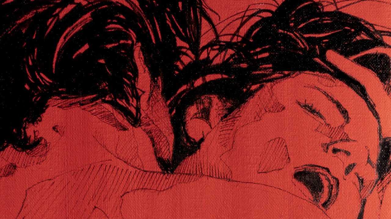 Le carré rouge - Zoom sur une partie du dessin